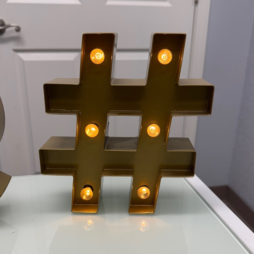 Gold LED Wall Decor Set - Picture 3 of 7